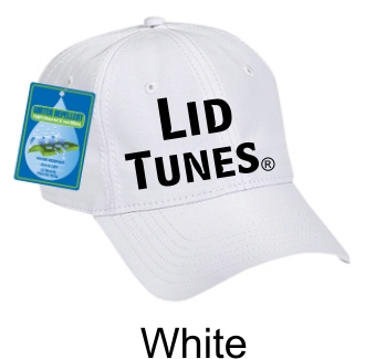 Lid Tunes Water Repellent White Cap